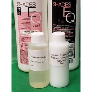 Redken Shades EQ Crystal Clear Gloss, 2 oz W Precision Gel Processing Solution..